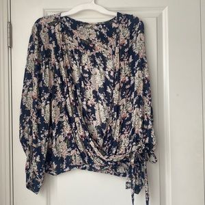 Lucky Brand Wrap Blouse